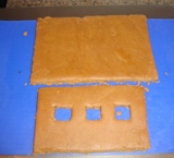 Match a template cutout to the rolled dough