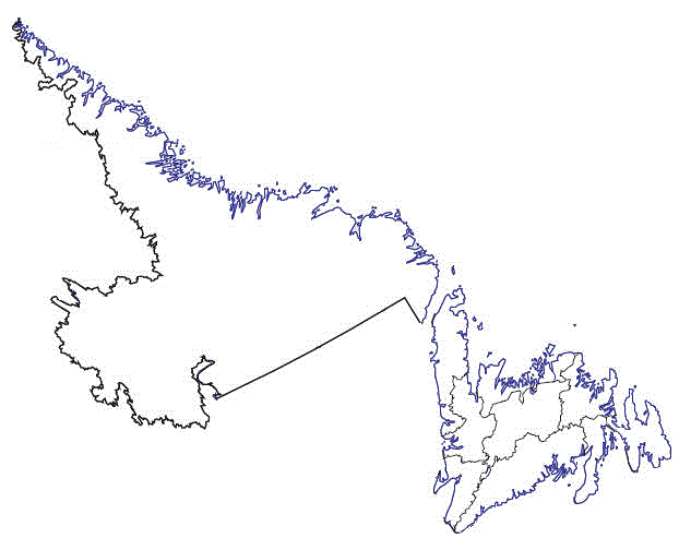 Map of Newfoundland and Labrador